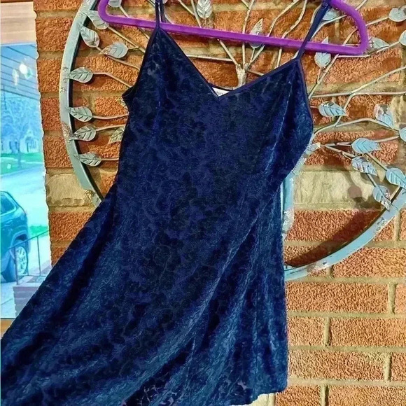 Vintage VICTORIAS SECRET soft navy blue teddy sz small - Picture 3 of 8